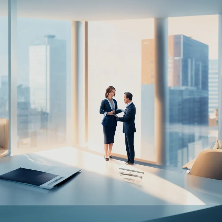 Profesionales gestionando documentos inmobiliarios